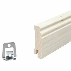 BAUHAUS Profiles And More Sockelleiste 2,4 M X 1,8 Cm X 7 Cm, Fichte, Unbehandelt -Bodenfliesen Verkäufe 12 1007