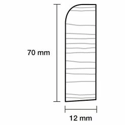 BAUHAUS Sockelleiste 2,4 M X 1,2 Cm X 7 Cm, Fichte, Unbehandelt -Bodenfliesen Verkäufe 12 1031