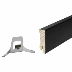 BAUHAUS Sockelleiste Räuchereiche Schwarz 2,4 M X 1,6 Cm X 5,8 Cm -Bodenfliesen Verkäufe 12 1040