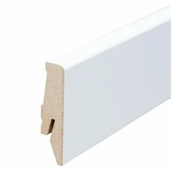BAUHAUS Sockelleiste Weiß, 2,4 M X 18 Mm X 58 Mm, Konisch