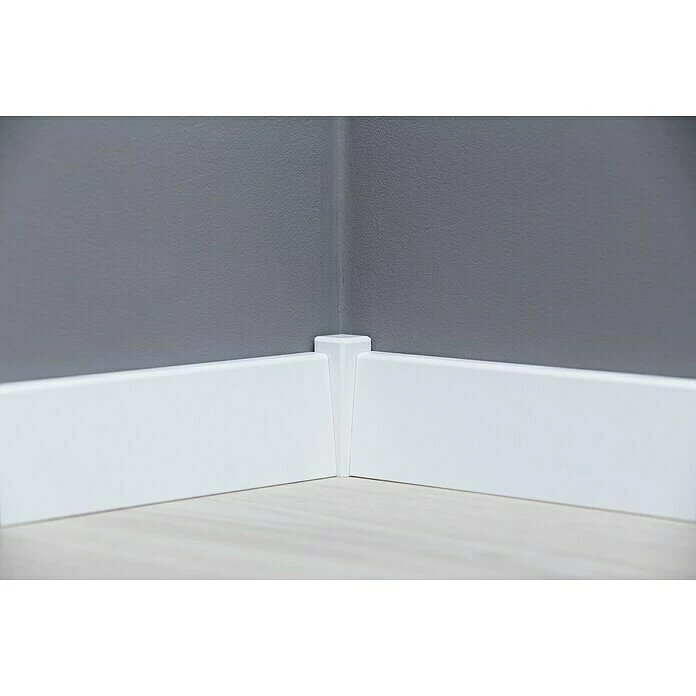 BAUHAUS Sockelleiste Weiß, 2,4 M X 18 Mm X 58 Mm, Konisch 7 BAUHAUS Sockelleiste Weiß, 2,4 M X 18 Mm X 58 Mm, Konisch – Bild 5