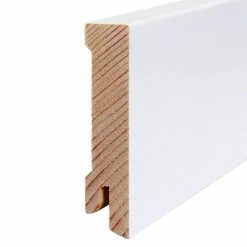 BAUHAUS Sockelleiste Weiß, 2,4 M X 16 Mm X 70 Mm, Gerade -Bodenfliesen Verkäufe 12 1068