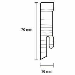 BAUHAUS Sockelleiste Weiß, 2,4 M X 16 Mm X 70 Mm, Gerade -Bodenfliesen Verkäufe 12 1070