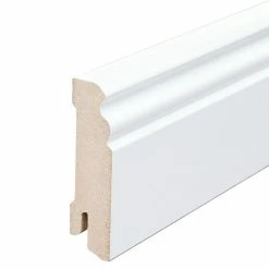 BAUHAUS Sockelleiste 2,44 M X 1,8 Cm X 7 Cm, MDF, Weiß Lackiert, 2 Stk.