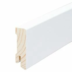 BAUHAUS Sockelleiste Weiß, 2,4 M X 1,6 Cm X 5,8 Cm, Gerade, Kiefer