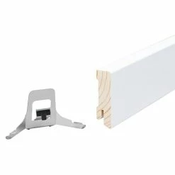 BAUHAUS Sockelleiste Weiß, 2,4 M X 1,6 Cm X 5,8 Cm, Gerade, Kiefer -Bodenfliesen Verkäufe 12 1088