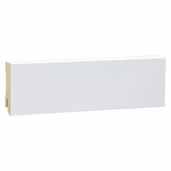 BAUHAUS Sockelleiste 2,44 M X 1,6 Cm X 6 Cm, Gefast, Weiß Lackiert