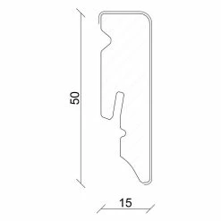 BAUHAUS Profiles And More Sockelleiste KU51L Nordmann Eiche 2,4 M X 15 Mm X 50 Mm, Gerade -Bodenfliesen Verkäufe 12 1107