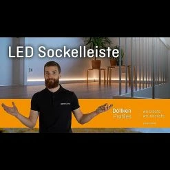 BAUHAUS Deckprofil Cubica LS80 Light Up Weiß, 2,5 M X 19 Mm X 80 Mm -Bodenfliesen Verkäufe 12 1111