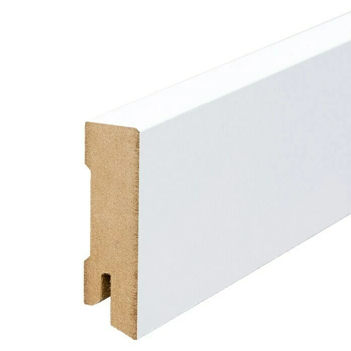 BAUHAUS Sockelleiste 2,44 M X 1,8 Cm X 6 Cm, MDF, Weiß Lackiert, 5 Stk. 3 BAUHAUS Sockelleiste 2,44 M X 1,8 Cm X 6 Cm, MDF, Weiß Lackiert, 5 Stk.