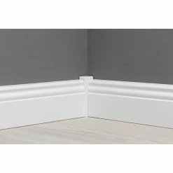 BAUHAUS Sockelleiste 2,4 M X 1,8 Cm X 9,6 Cm, Nadelholz, Lackiert -Bodenfliesen Verkäufe 12 1163