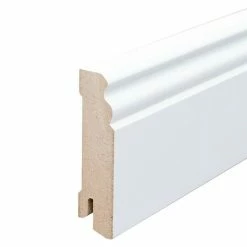 BAUHAUS Sockelleiste 2,44 M X 1,8 Cm X 7 Cm, Profiliert, Grundiert