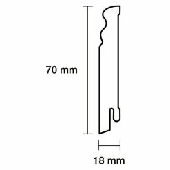 BAUHAUS Sockelleiste 2,44 M X 1,8 Cm X 7 Cm, Profiliert, Grundiert 9 BAUHAUS Sockelleiste 2,44 M X 1,8 Cm X 7 Cm, Profiliert, Grundiert -Bodenfliesen Verkäufe 12 1167