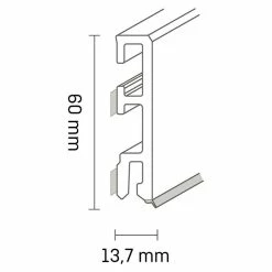 BAUHAUS Sockelleiste Cubica Schneeweiß 2,5 M X 14 Mm X 60 Mm, Gerade -Bodenfliesen Verkäufe 12 1201