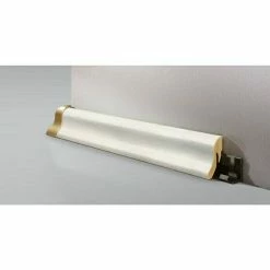 BAUHAUS LOGOCLIC Sockelleiste K40 Eiche Weiß 2,6 M X 22 Mm X 40 Mm, Geschwungen