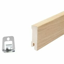 BAUHAUS Profiles And More Sockelleiste Eiche Hell 2,4 M X 1,6 Cm X 5,8 Cm -Bodenfliesen Verkäufe 12 1233