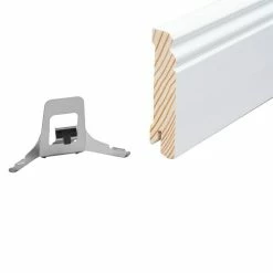 BAUHAUS Sockelleiste Weiß, 2,4 M X 1,8 Cm X 8 Cm, Profiliert -Bodenfliesen Verkäufe 12 1252