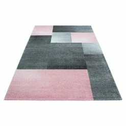 BAUHAUS Kurzflorteppich Lucca 1810 Pink, 150 X 80 Cm, 100% Polypropylen