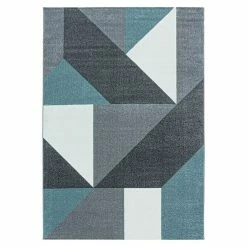 BAUHAUS Kurzflorteppich Ottawa 4205 Blau, 340 X 240 Cm, 100% Polypropylen