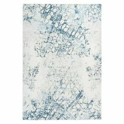 BAUHAUS Kayoom Flachgewebeteppich Galaxy Creme/Blau, 150 X 80 Cm, 100 % Polyester