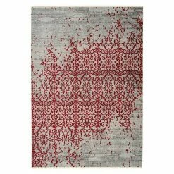 BAUHAUS Kayoom Kurzflorteppich Baroque Grau/Rot, 230 X 160 Cm, 100 % Polyester