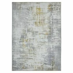 BAUHAUS Flachgewebeteppich Teppich Stampa Creme/Senf, 170 X 120 Cm, 100% Polyester