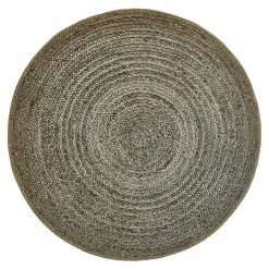 BAUHAUS Teppich Rund Stampa Weiß/Beige, Durchmesser: 100 Cm, 100 % Polyester