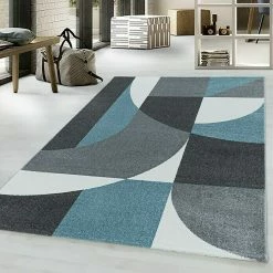 BAUHAUS Kurzflorteppich Efor 3711 Blau, 250 X 80 Cm, 100% Polypropylen -Bodenfliesen Verkäufe 12 1382