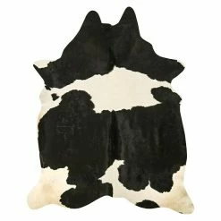 BAUHAUS Esbeco Deko-Kuhfell Schwarz/Weiß, 100 % Echtfell, Fläche Ca.: 3 M² - 4 M²