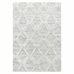 BAUHAUS Hochflorteppich Pisa 4703 Grau, 150 X 80 Cm, 100% Polypropylen