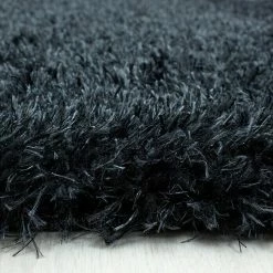 BAUHAUS Hochflorteppich Brilliant 4200 Schwarz, 150 X 80 Cm, 100% Polyester -Bodenfliesen Verkäufe 12 1427