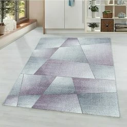 BAUHAUS Hochflorteppich Rio 4603 Lila, 200 X 140 Cm, 100% Polypropylen -Bodenfliesen Verkäufe 12 1442