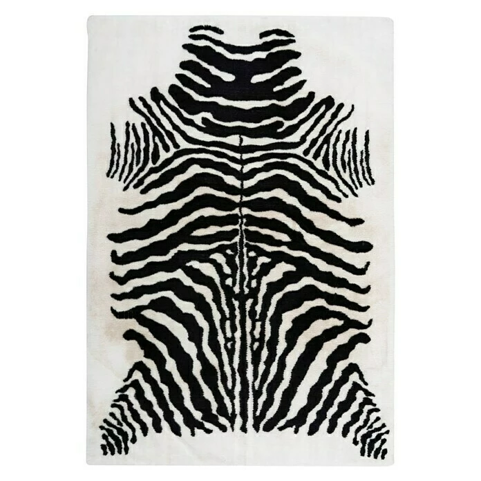 BAUHAUS Kayoom Hochflorteppich Zebra Weiß/Schwarz, 160 X 120 Cm, 100 % Polyester 3 BAUHAUS Kayoom Hochflorteppich Zebra Weiß/Schwarz, 160 X 120 Cm, 100 % Polyester