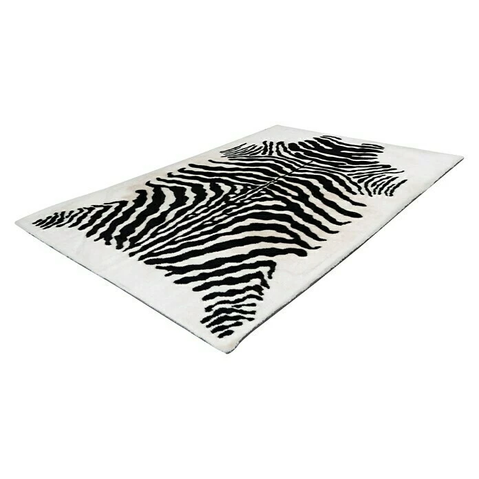 BAUHAUS Kayoom Hochflorteppich Zebra Weiß/Schwarz, 160 X 120 Cm, 100 % Polyester 4 BAUHAUS Kayoom Hochflorteppich Zebra Weiß/Schwarz, 160 X 120 Cm, 100 % Polyester – Bild 2