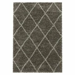 BAUHAUS Hochflorteppich Alvor 3401 Taupe, 150 X 80 Cm, 100% Polypropylen
