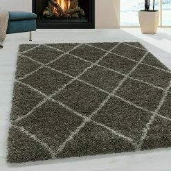 BAUHAUS Hochflorteppich Alvor 3401 Taupe, 150 X 80 Cm, 100% Polypropylen -Bodenfliesen Verkäufe 12 1528