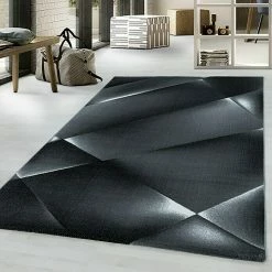 BAUHAUS Kurzflorteppich Costa 3527 Schwarz, 200 X 140 Cm, 100% Polypropylen -Bodenfliesen Verkäufe 12 1647