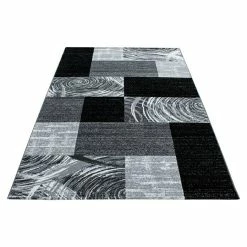 BAUHAUS Kurzflorteppich Parma 9220 Schwarz, 150 X 80 Cm, 100% Polypropylen
