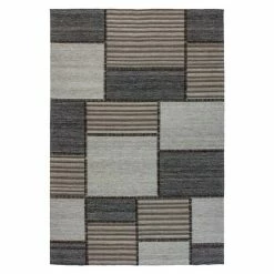 BAUHAUS Kayoom Flachgewebeteppich Phönix Grau/Braun, 170 X 120 Cm, 75 % Wolle, 20 % Baumwolle, 5 % Polyester