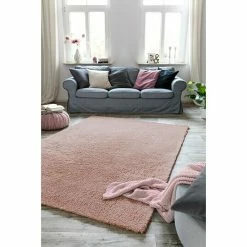 BAUHAUS Hochflorteppich Sugar Rosa, 180 X 120 Cm, 100 % Polyester -Bodenfliesen Verkäufe 12 1756