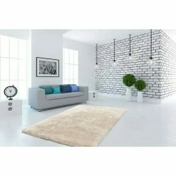 BAUHAUS Kayoom Hochflorteppich Cosy Elfenbein, 150 X 80 Cm, 100 % Polyester -Bodenfliesen Verkäufe 12 1836