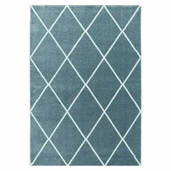 BAUHAUS Hochflorteppich Rio 4601 Blau, 150 X 80 Cm, 100% Polypropylen