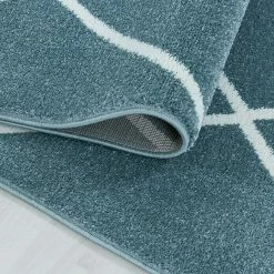 BAUHAUS Hochflorteppich Rio 4601 Blau, 150 X 80 Cm, 100% Polypropylen -Bodenfliesen Verkäufe 12 1843