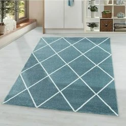 BAUHAUS Hochflorteppich Rio 4601 Blau, 150 X 80 Cm, 100% Polypropylen -Bodenfliesen Verkäufe 12 1845