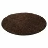 BAUHAUS Hochflorteppich Life 1500 Braun, Durchmesser: 80 Cm, 100% Polypropylen