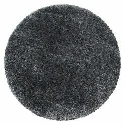 BAUHAUS Hochflorteppich Brilliant 4200 Grau, Durchmesser: 160 Cm, 100% Polyester