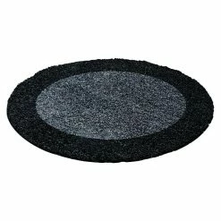 BAUHAUS Hochflorteppich Life 1503 Anthrazit, Durchmesser: 160 Cm, 100% Polypropylen