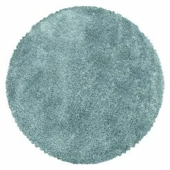 BAUHAUS Hochflorteppich Fluffy 3500 Blau, Durchmesser: 80 Cm, 100% Polypropylen
