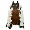BAUHAUS Deko-Kunstfell Rodeo Kuh, Braun/Weiß, 200 X 150 Cm, 100 % Polyester