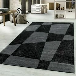 BAUHAUS Kurzflorteppich Base 2830 Schwarz, 150 X 80 Cm, 100% Polypropylen -Bodenfliesen Verkäufe 12 2124